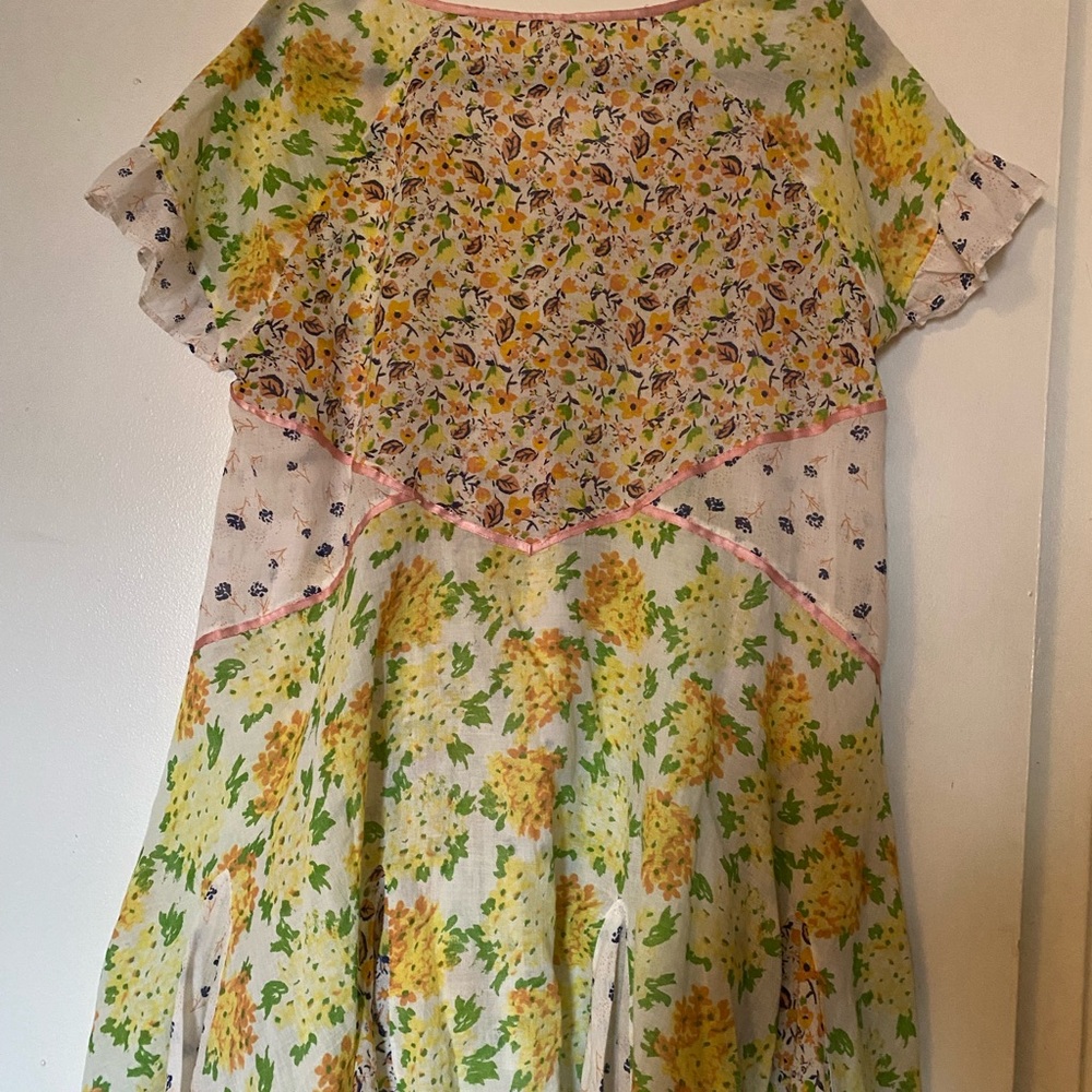 Free People Floral oversized tunic dress XS